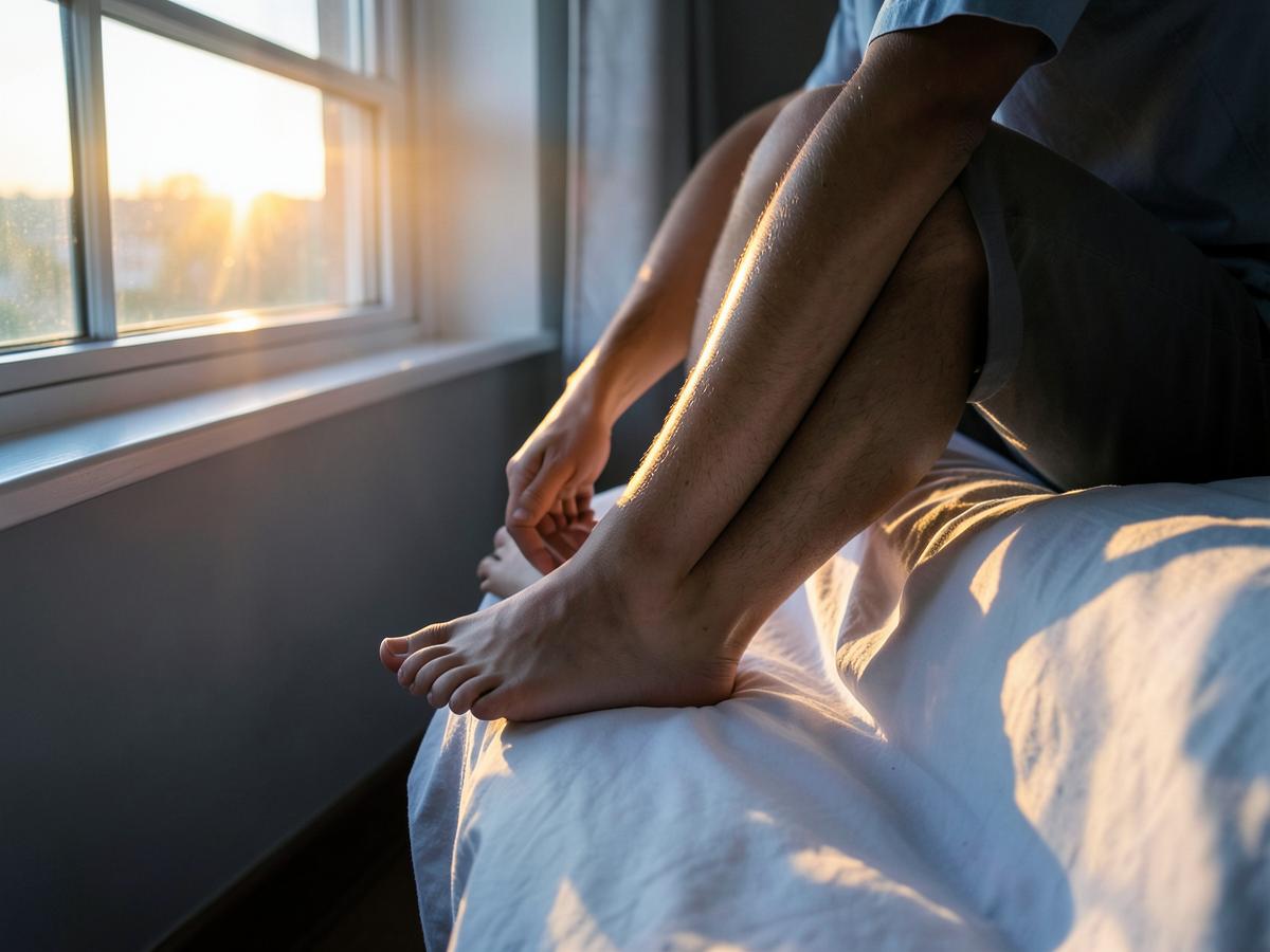 Person affected by heel pain
